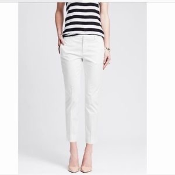 Banana Republic Pants - Banana Republic The Avalon Pant White Size 8 Short